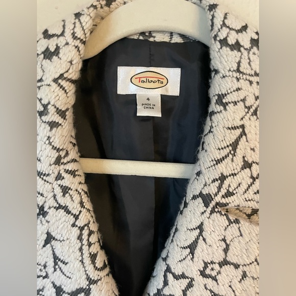 Chicos Talbots Textured Tapestry Button Blazer Jacket - Picture 2 of 6